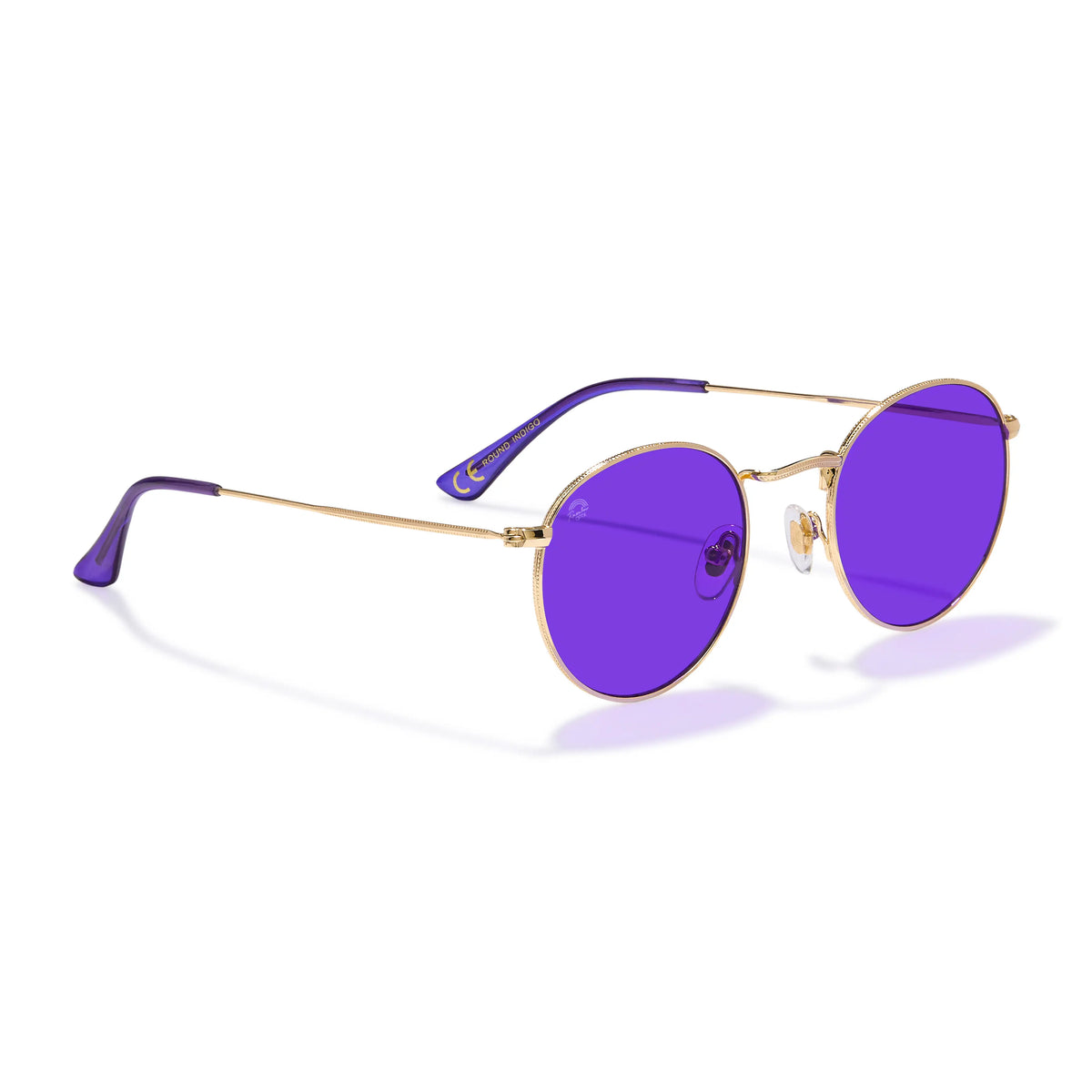 RainbowOPTX Indigo Purple Sunglasses Round Frames Men & Women