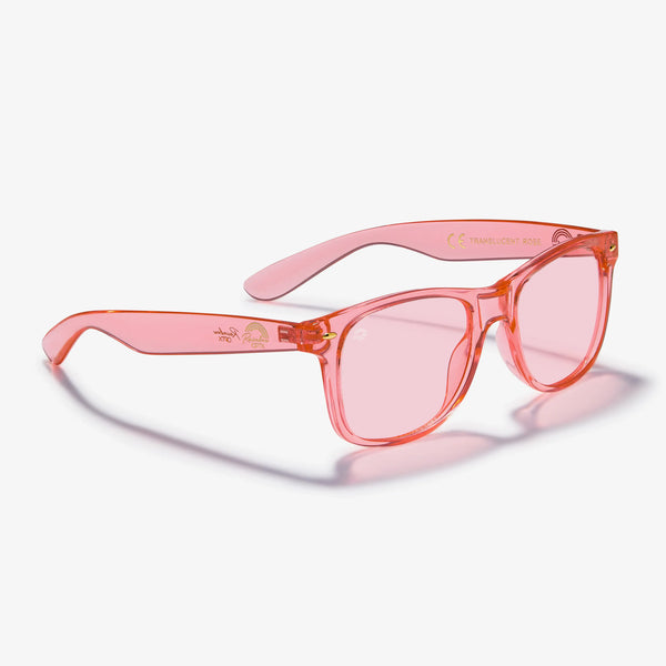 Rainbow OPTX Rose Pink Sunglasses Translucent Frames Men & Women