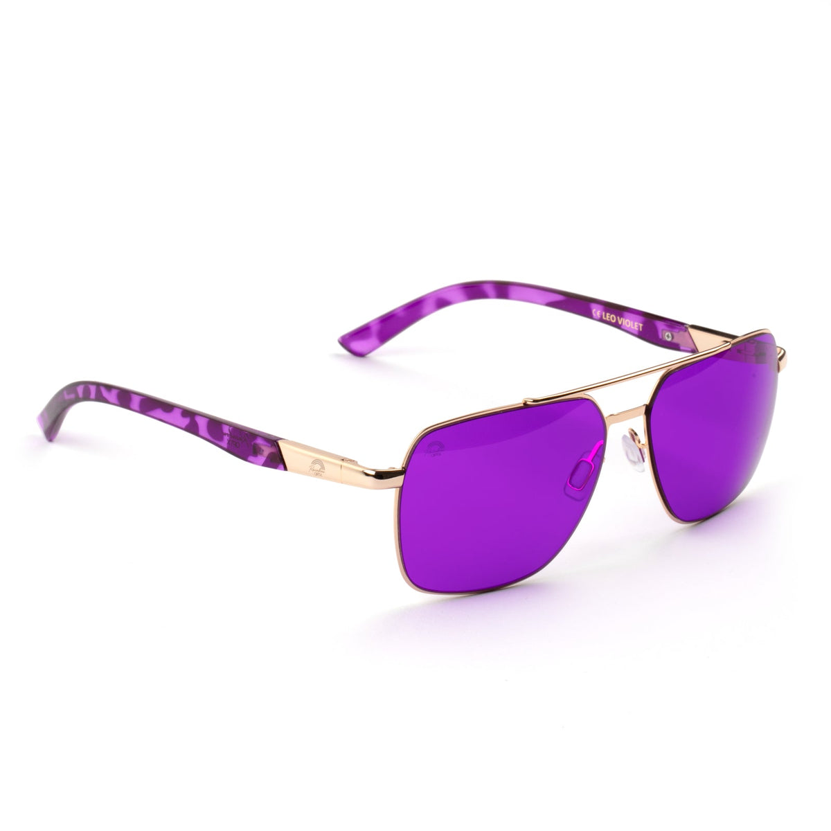 RainbowOPTX Violet Sunglasses Leo Aviator Style Frames Men ...